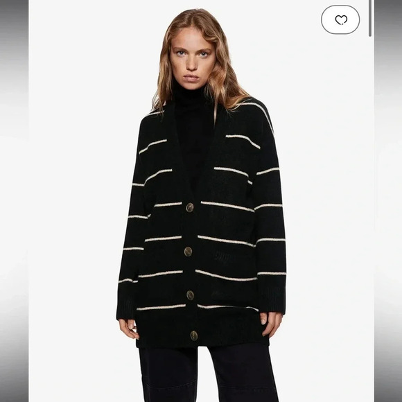 NWT MANGO STRIPED OVERSIZED CARDIGAN - Picture 1 of 7